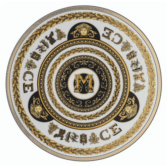 Farfurie de prezentare, Virtus Alphabet M - VERSACE