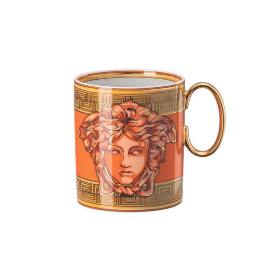 Cana din portelan, Medusa Amplified Orange Coin - VERSACE