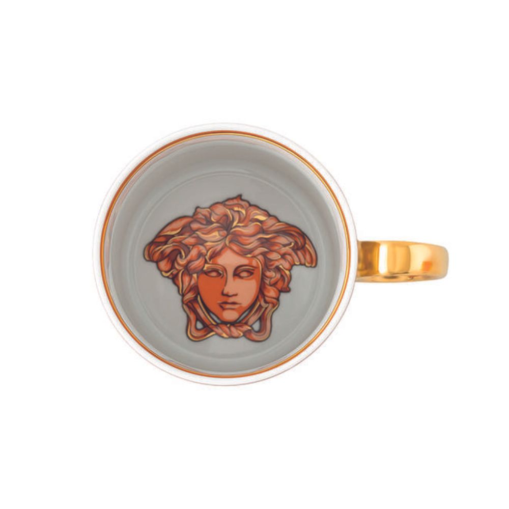 Cana din portelan, Medusa Amplified Orange Coin - VERSACE