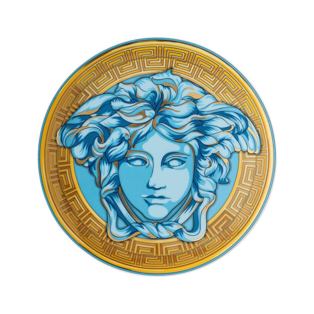 Farfurie bread and butter, Medusa Amplified Blue Coin - VERSACE