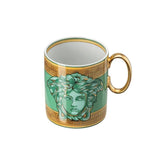 Cana din portelan, Medusa Amplified Green Coin - VERSACE