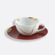 Ceasca pentru espresso si farfurie, Kintsugi Rouge by Sarkis - BERNARDAUD