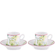 Set 2 cesti pentru espresso si farfurie, 80 ml, Florenza Acanto - GINORI 1735