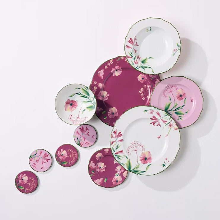 Set 4 suporturi pentru pahar, 9.5 cm, Florenza Malva - GINORI 1735