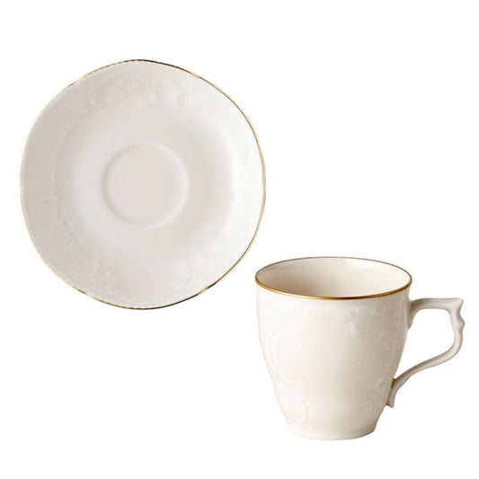 Ceasca pentru espresso si farfurie, Sanssouci Ivory Gold - ROSENTHAL