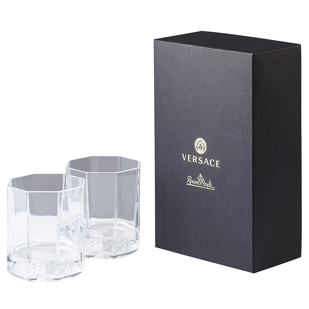 Set doua pahare pentru whisky, Medusa Lumiere - VERSACE