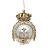 Glob decorativ, alb, 18 cm, Bijou - Simona's Christmas