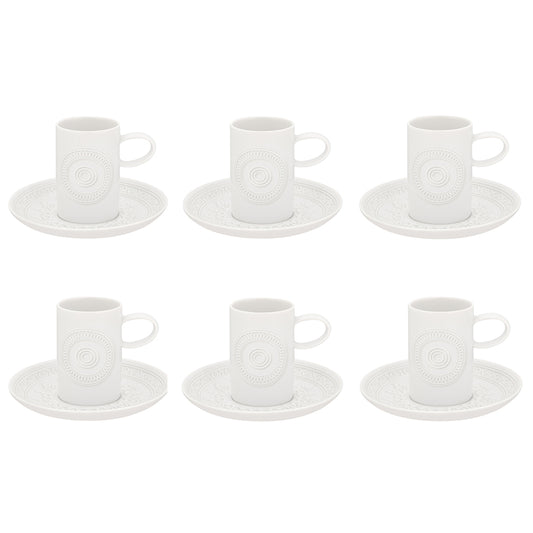 SET PROMOTIONAL - contine 6 piese (ceasca si farfurie pentru espresso), Ornament by Sam Baron - VISTA ALEGRE