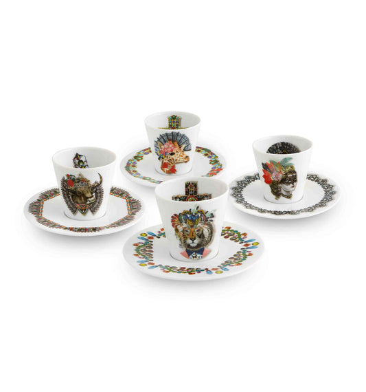 Set 4 cesti pentru espresso si farfurii, Love who you want - CHRISTIAN LACROIX