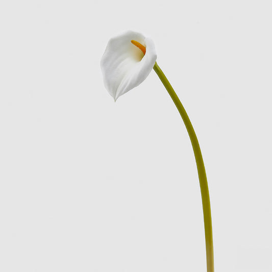 Floare decorativa Calla, alb, 80 cm - SIMONA'S COLLECTION