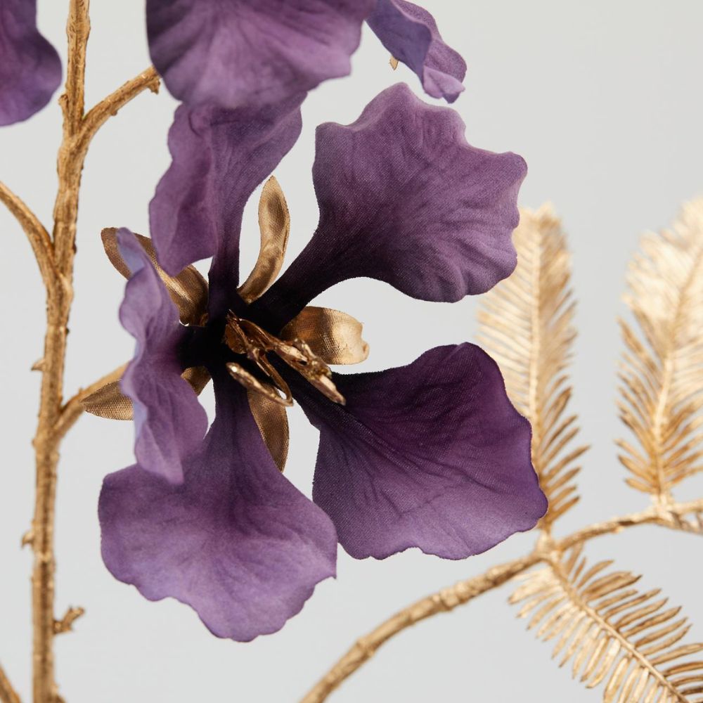Floare decorativa Delonix, mov-auriu, 83 cm - SIMONA'S Christmas