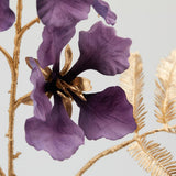 Floare decorativa Delonix, mov-auriu, 83 cm - SIMONA'S Christmas