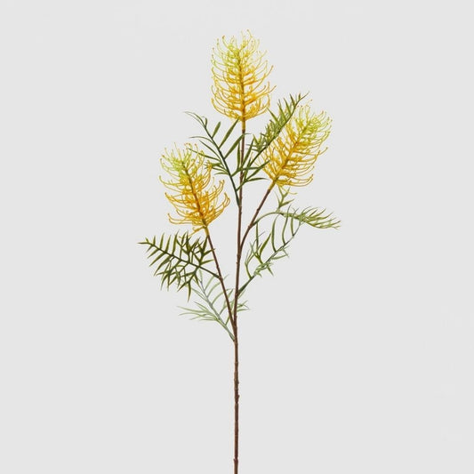 Ramura decorativa Grevillea, galben, 85 cm - SIMONA'S COLLECTION