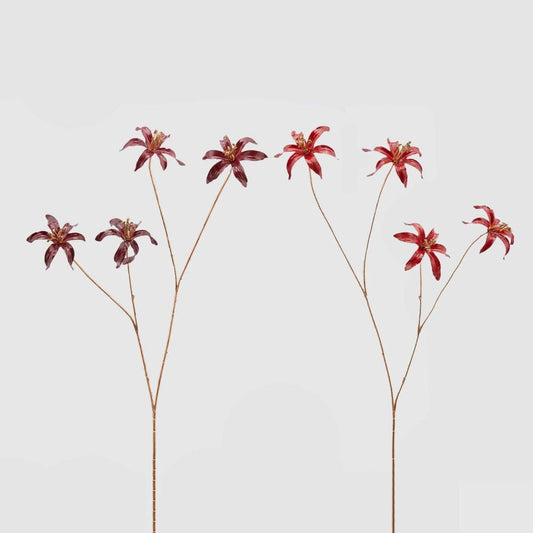 Ramura decorativa de Giglio stelo, corai, 60 cm -SIMONA's Christmas