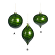 Glob din sticla, 10 cm, verde, Olive Swirly  - Simona's Christmas