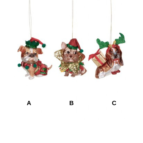 Ornament pentru brad, multicolor, 12.5 cm, Xmas Dog  - Simona's Christmas