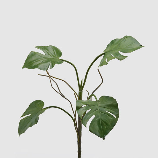 Ramura decorativa cu frunze Monstera, verde, 78 cm - SIMONA'S COLLECTION