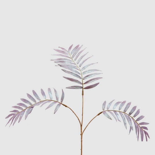 Ramura decorativa Palmier, irizat, lila - 50 cm - SIMONA's Christmas