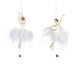 Ornament pentru brad, Balerina, alb, 20.5 cm, Apolline  - Simona's Christmas