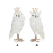Decoratiune bufnita, alb, 37 cm, Owl  - Simona's Christmas