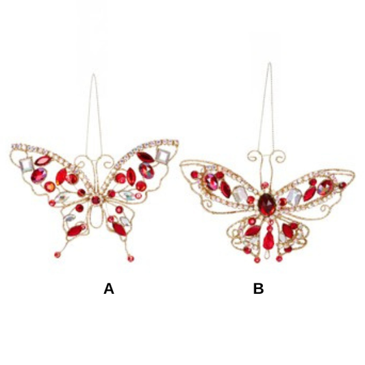 Ornament pentru brad fluture, multicolor, 14 cm, Zelie  - Simona's Christmas