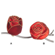 Ornament pentru brad, trandafir, rosu, 10 cm, Rose - Simona's Christmas