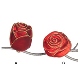 Ornament pentru brad, trandafir, rosu, 10 cm, Rose - Simona's Christmas