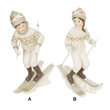 Decoratiune schi, crem, 44.5 cm, Lilou/ Lebron - Simona's Christmas