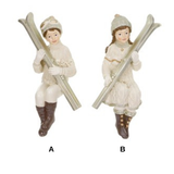 Decoratiune schi, auriu, 45 cm, Childhood - Simona's Christmas