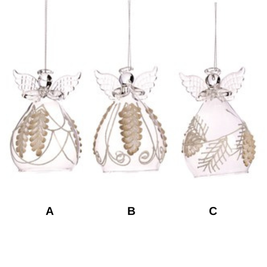 Ornament pentru brad, inger, alb, 12 cm - Simona's Christmas