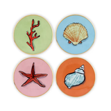 Set 4 suporturi pentru pahar, 9.5 cm, Il Viaggio di Nettuno - GINORI 1735