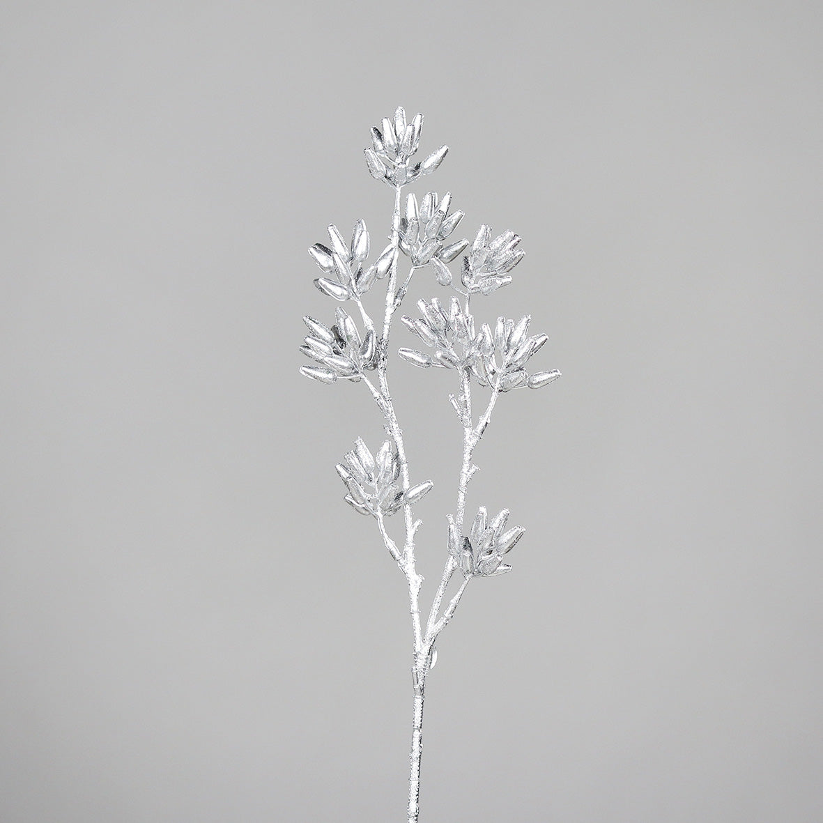 Ramura decorativa, argintiu, 33 cm - Simona's Christmas