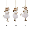 Ornament pentru brad, patinatoare, alb, 12 cm, Delphie - Simona's Christmas