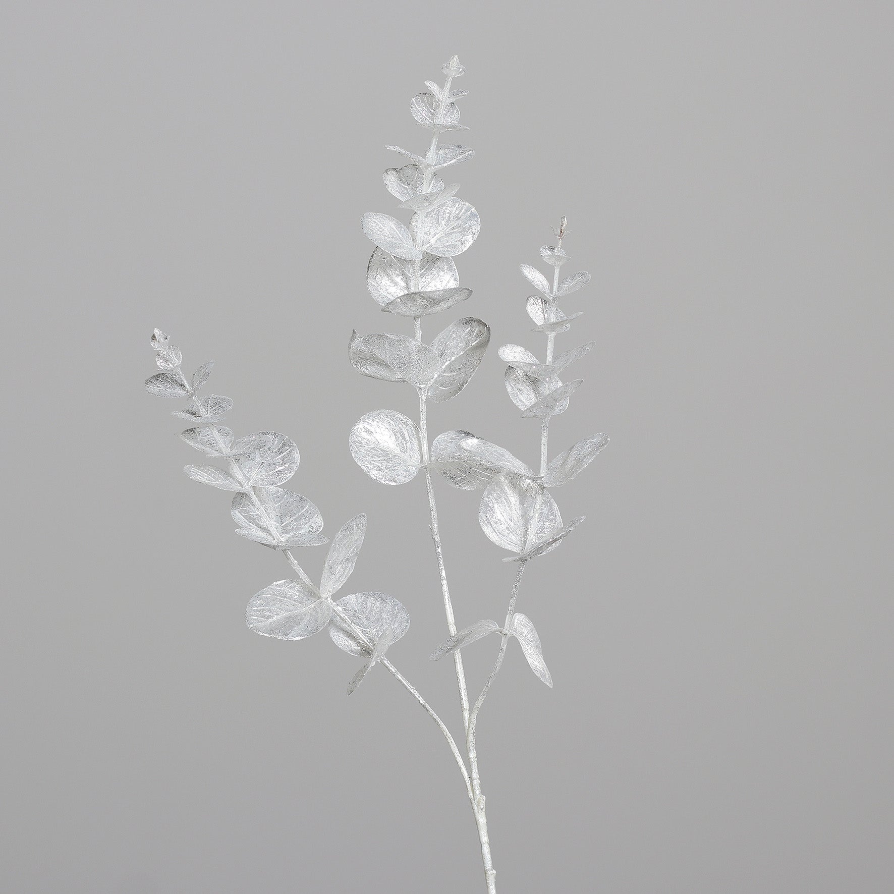Ramura decorativa Eucalipt, alb, 63 cm - Simona's Christmas