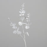 Ramura decorativa Eucalipt, alb, 63 cm - Simona's Christmas