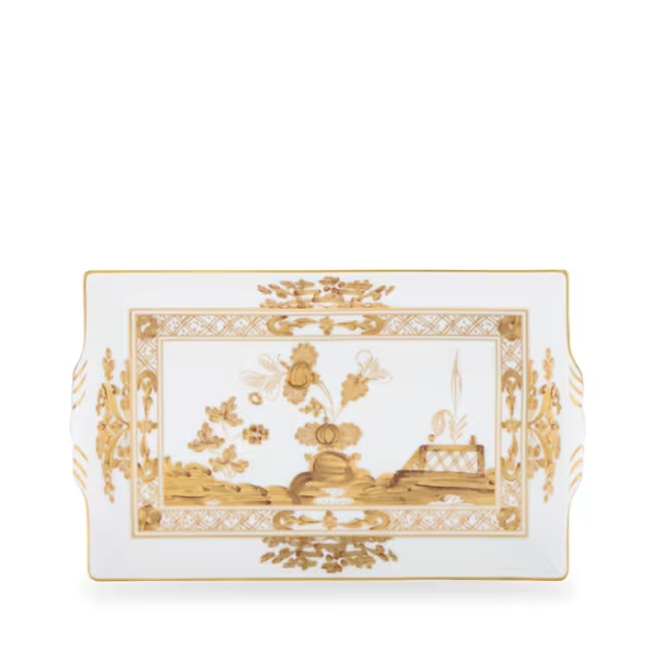 Platou dreptunghiular, 33x18 cm, Oriente Italiano Aurum- GINORI 1735