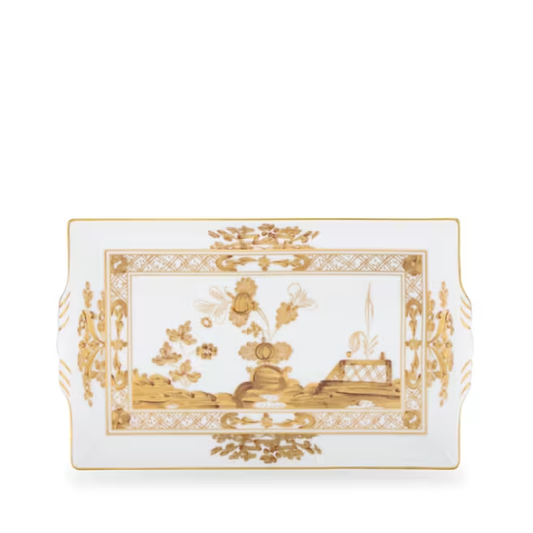 Platou dreptunghiular, 33x18 cm, Oriente Italiano Aurum- GINORI 1735
