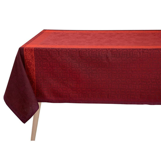 Fata de masa 175 x 250 cm, rosu, Ottoman Burgundy - JACQUARD FRANCAIS