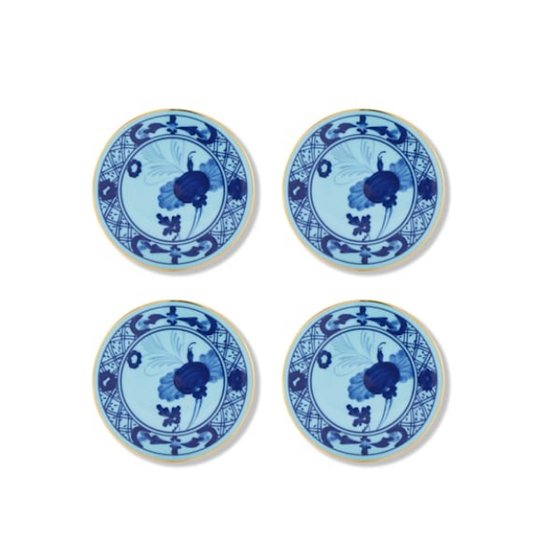Set 4 suporturi pentru pahar, 9.5 cm, Oriente Italiano Iris - GINORI 1735