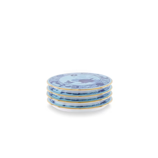 Set 4 suporturi pentru pahar, 9.5 cm, Oriente Italiano Iris - GINORI 1735