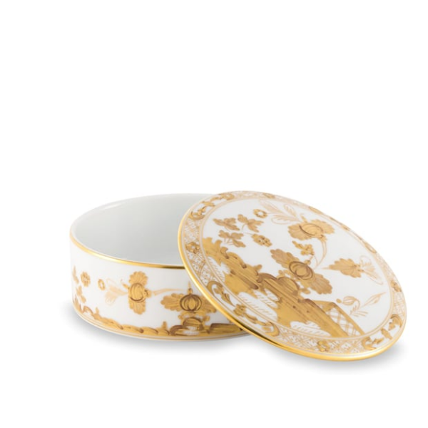 Cutie din portelan, 13 cm, Oriente Italiano Aurum - GINORI 1735