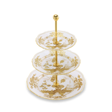 Etajera 3 niveluri, portelan, Oriente Italiano Aurum - GINORI 1735
