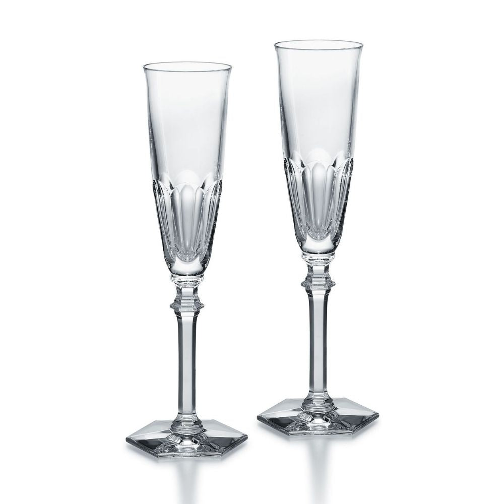 Set 2 pahare pentru sampanie, transparent, Harcourt Eve Flute - BACCARAT