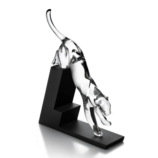 Sculptura din cristal transparent, Saltul panterei by Rosetta - BACCARAT