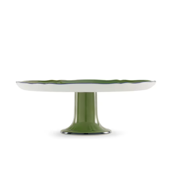 Platou cu picior, 30 cm, Oriente Italiano Malachite - GINORI 1735