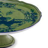 Platou cu picior, 30 cm, Oriente Italiano Malachite - GINORI 1735