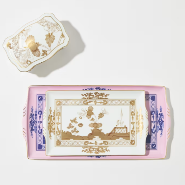 Platou dreptunghiular, 33x18 cm, Oriente Italiano Azalea - GINORI 1735