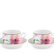 Set 2 cesti pentru ceai si farfurii, 80ml, Florenza Malva - GINORI 1735