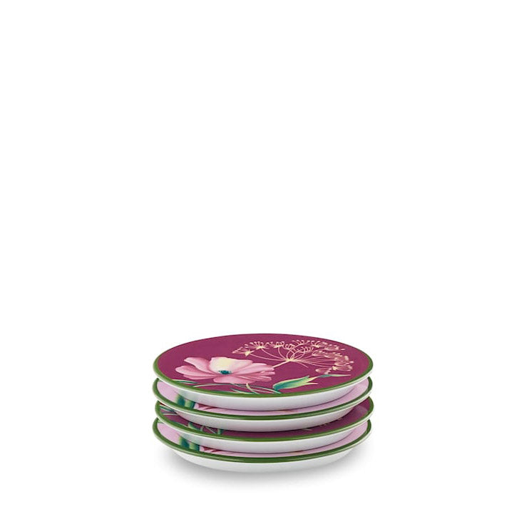 Set 4 suporturi pentru pahar, 9.5 cm, Florenza Malva - GINORI 1735