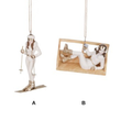 Ornament pentru brad, auriu, 12.5 cm, Apres Ski Lady - Simona's Christmas